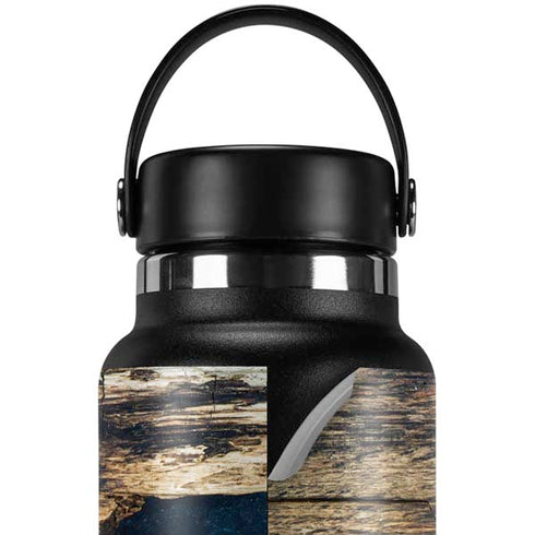 Blue Resin Wood Hydro Flask 32oz Wide Mouth Skin